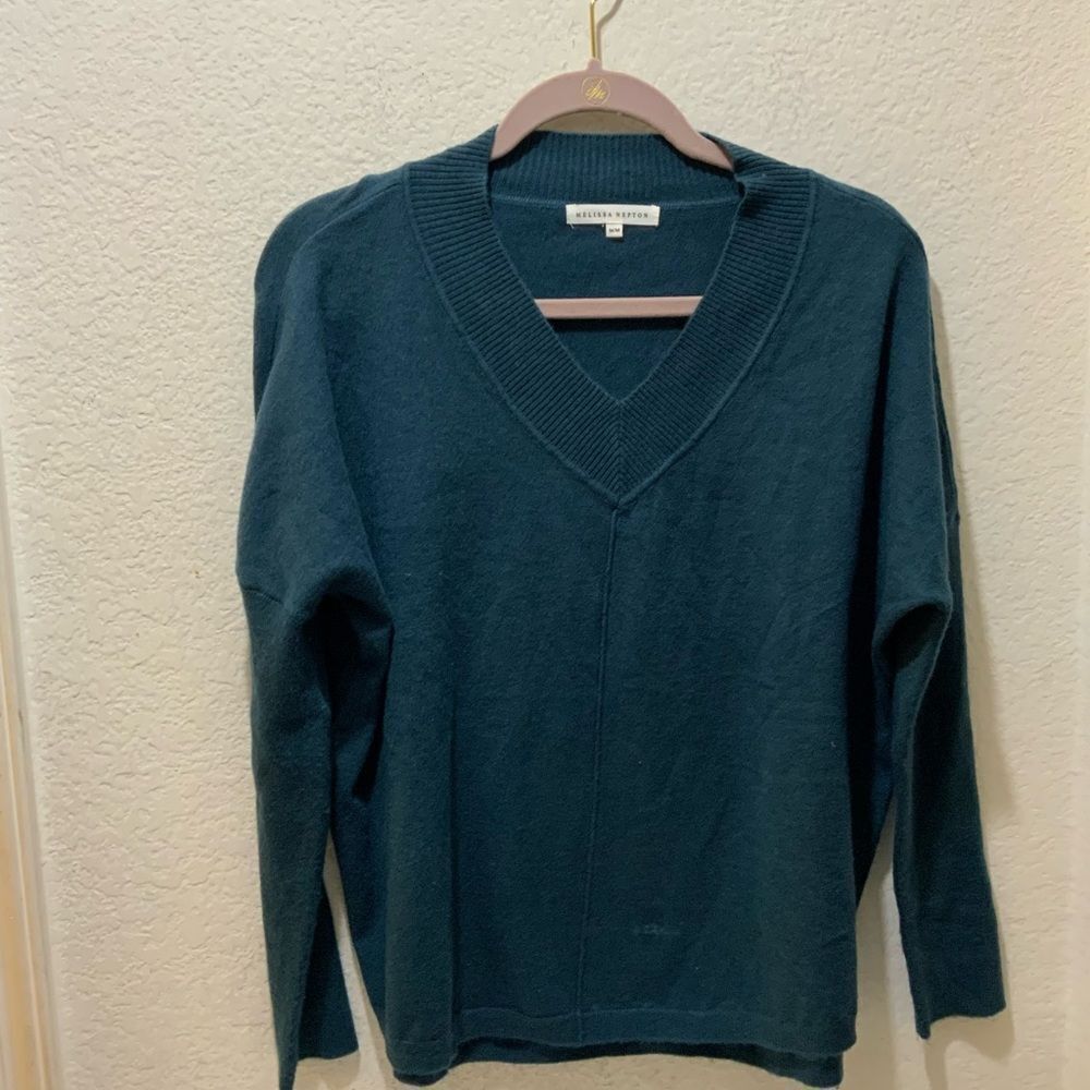 Melissa Nepton Blue V-Neck Sweater